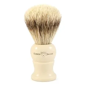 Edwin Jagger 1EJ287 Medium Super Badger Shaving Brush Imitation Ivory for use with Shaving Cream or Soap for Men - Edwin Jagger 1EJ287 Medium Super Badger Shaving Brush, Imitation Ivory