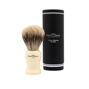Edwin Jagger 1EJ287 Medium Super Badger Shaving Brush Imitation Ivory for use with Shaving Cream or Soap for Men - Edwin Jagger 1EJ287 Medium Super Badger Shaving Brush, Imitation Ivory