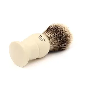 Edwin Jagger 1EJ287 Medium Super Badger Shaving Brush Imitation Ivory for use with Shaving Cream or Soap for Men - Edwin Jagger 1EJ287 Medium Super Badger Shaving Brush, Imitation Ivory