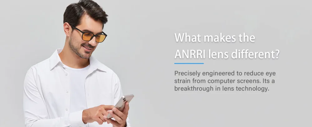 ANRRI Blue Light Blocking Glasses Computer Gaming Professional Powerful Filter Lens Anti Eyestrain Sleeping Glasses Men Women - blue light glasses for men women max protection