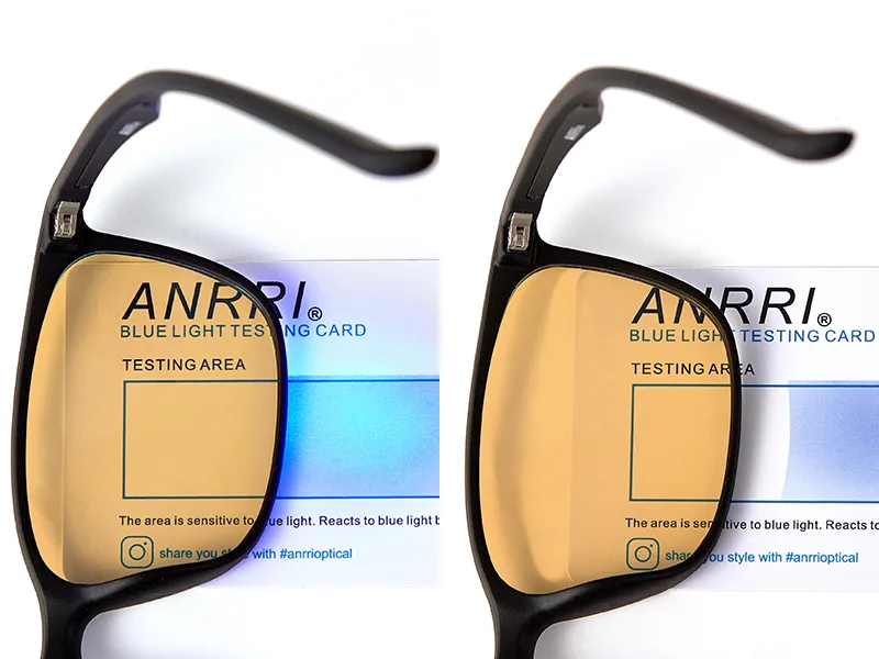 ANRRI Blue Light Blocking Glasses Computer Gaming Professional Powerful Filter Lens Anti Eyestrain Sleeping Glasses Men Women - Effective block harmful blue light
