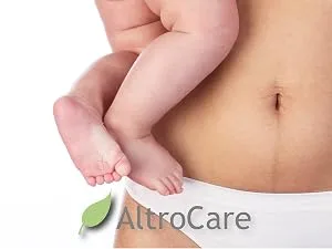 Postpartum C-Section Recovery Kit with postpartum essentials: abdominal belly band disposable underwear and silicone scar sheets. (L/XL) - Logo Picture