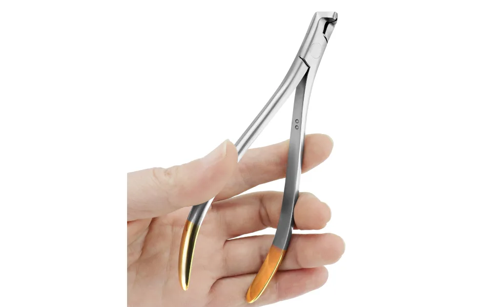 QWORK Stainless Steel Orthodontic Wire Cutters for Braces 5.3 Inch Long Handle Design for Back Teeth Access - QS31808