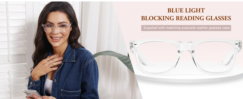 ABEJOJO Oversized Reading Glasses for Women Men Blue Light Blocking Computer Readers Spring Hinge Clear 3.5 x - clear reading glasses