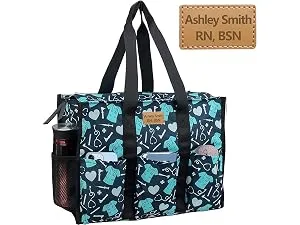 ABAMERICA Nurse Bags for Work Nursing Bag Multiple Pockets Waterproof Organizing Zip Top Clinical Bag for Nursing Students B04- Nurse Black Stethoscope Large - product information 9