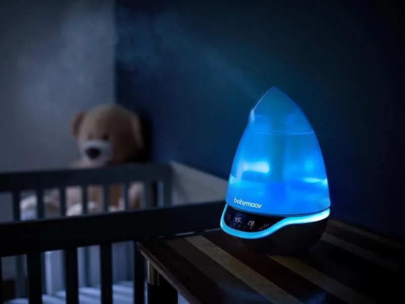 Babymoov Hygro Plus Cool Mist Humidifier 3-in-1 Humidity Control Multicolored Night Light & Essential Oil Diffuser Easy Use and Care (No Filter Needed) - hygro+