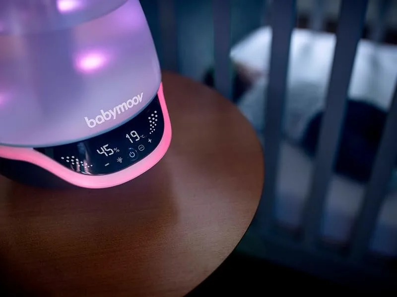 Babymoov Hygro Plus Cool Mist Humidifier 3-in-1 Humidity Control Multicolored Night Light & Essential Oil Diffuser Easy Use and Care (No Filter Needed) - hygro