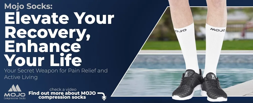 Mojo Compression Socks - Black and White Athletic Crew Length for Medium Support (15-20mmHg) - Available in 8 Sizes for Men and Women - 1 Pair 3X-Large Black - A1011 BIG