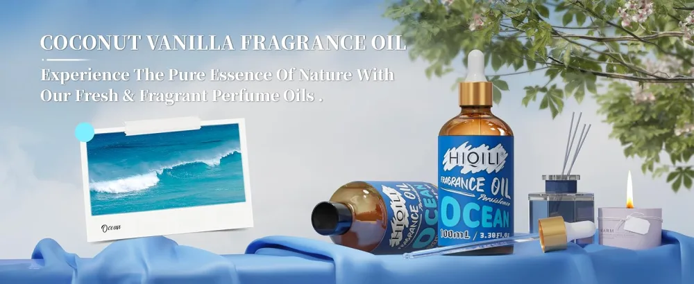 HIQILI Ocean Fragrance Oil 100ml for Diffuser Car Freshies Clean Fresh Scent for Candle Making Soap Laundry 3.38 Fl Oz - product information 2