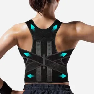 Posture Hunchback Correction Belt Men and Women Adjustable Waist Support Ok Fabric Posture Brace L Black - product information 3