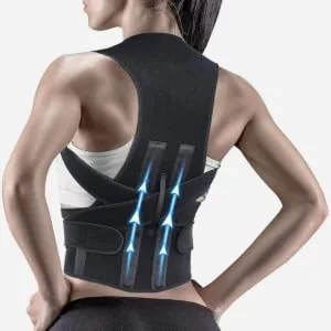Posture Hunchback Correction Belt Men and Women Adjustable Waist Support Ok Fabric Posture Brace L Black - product information 5