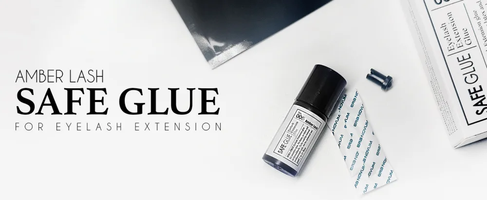 Amber Lash Safe Glue Super Sensitive Eyelash Extension Glue for Professionals MMA Free 2 Second Dry 8 Weeks Retension 5 ml / 0.17 floz - safeglue_desktop_main