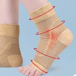 1 Pair protection ankle socks elastic Lace up boots ankle support Brace womens compression 14.5x13.5cm As Shown - product information 1