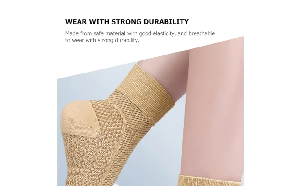 1 Pair protection ankle socks elastic Lace up boots ankle support Brace womens compression 14.5x13.5cm As Shown - product information 2