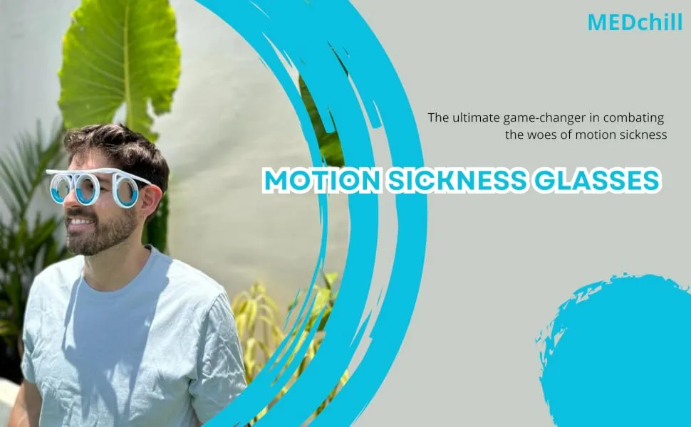 Motion Sickness Glasses Cruise Ship Essentials Airplane Essentials Car Sick Essentials antinausea 100% Natural Medicine Medium - gabo portada a+
