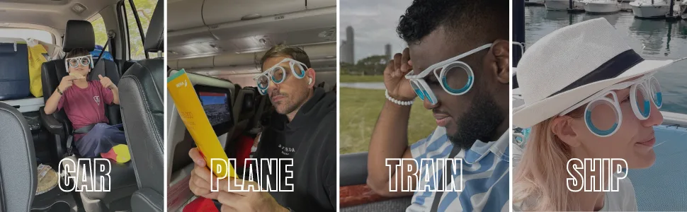 Motion Sickness Glasses Cruise Ship Essentials Airplane Essentials Car Sick Essentials antinausea 100% Natural Medicine Medium - Transportes 970x300