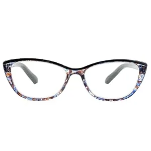 FEISEDY Progressive Multifocus Blue Light Blocking Reading Glasses No Line Multifocal Readers with Spring Hinge B2675 Blue Floral 3.0 x - product information 11