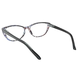 FEISEDY Progressive Multifocus Blue Light Blocking Reading Glasses No Line Multifocal Readers with Spring Hinge B2675 Blue Floral 3.0 x - product information 12