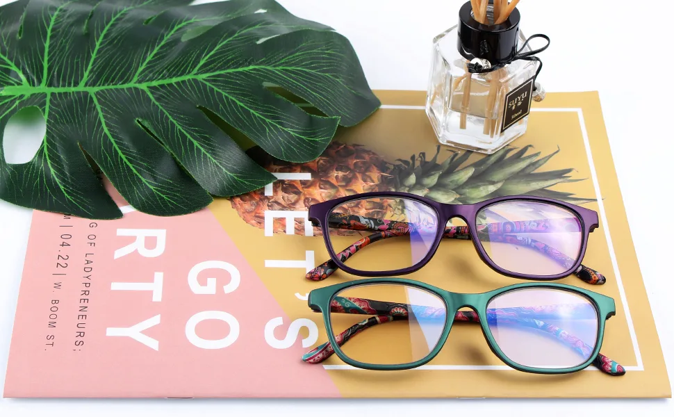 Progressive Multifocal Blue Light Blocking Reading Glasses Women Men- Green 2.0X Green 2.0 x - Progressive Multifocal Reading Glasses