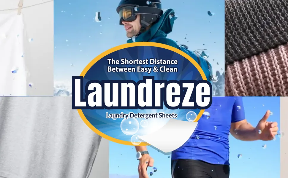 Biodegradable Laundry Detergent Sheet | No Harmful Chemicals Added Plastic-Free | Earth-Friendly Nanotechnology (40 sheets) - LAUNDREZE, The Shortest Distance Between Easy and Clean!