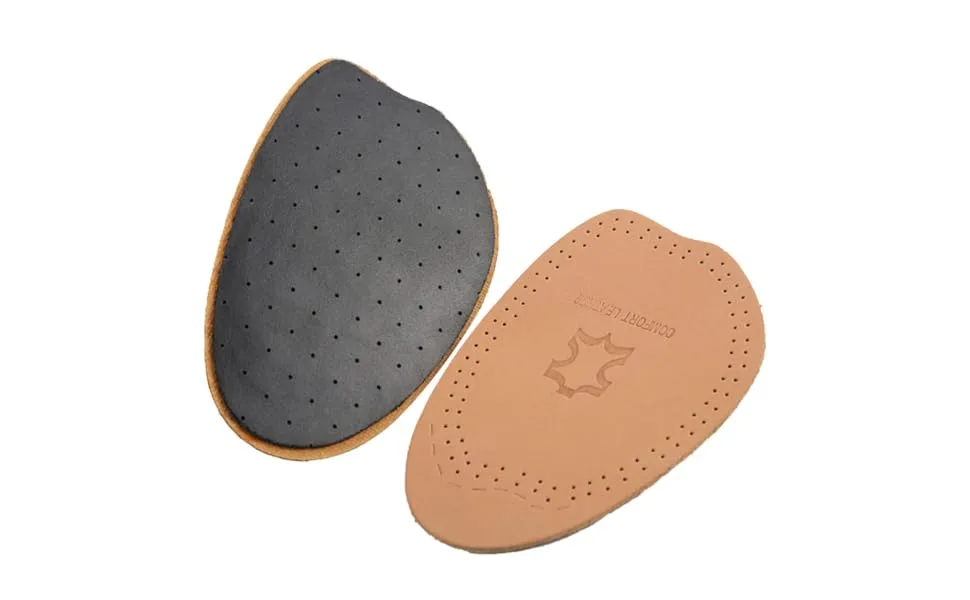 1 Pair Forefoot Cushion Half Shoe Pads Half Foot Cushions Leather Half Insoles Men and Women Non-Slip - product information 2