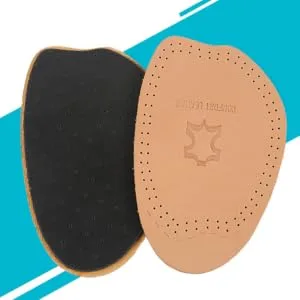 1 Pair Forefoot Cushion Half Shoe Pads Half Foot Cushions Leather Half Insoles Men and Women Non-Slip - product information 7