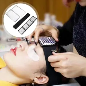 1 Set Grafting Eyelash Tool Eyelash Display Eyelash Holder Pad Lash Trays Lash Stand Pallet Holder Eyelash Extension Tools Crystal Tray False Lash Tool Fabric Headband Magnetic - product information 1
