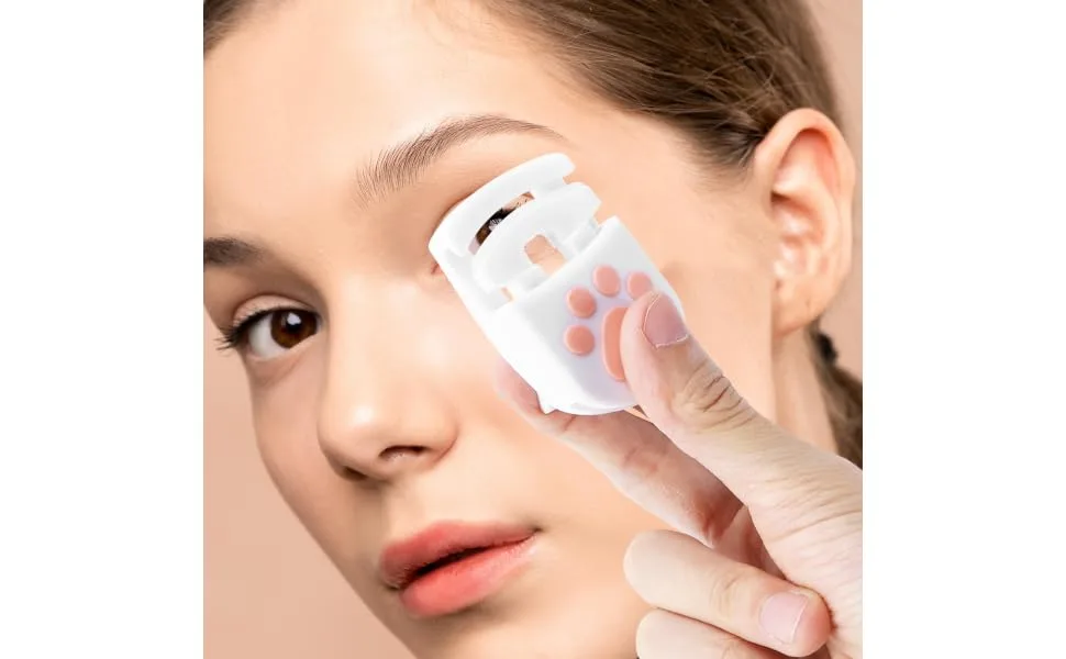 1 Set Anti-Skid Handle Eyelashories Eyelash Curler Makeup Eyelashories Eyelash Curling Kit Mini White Accessories - product information 6