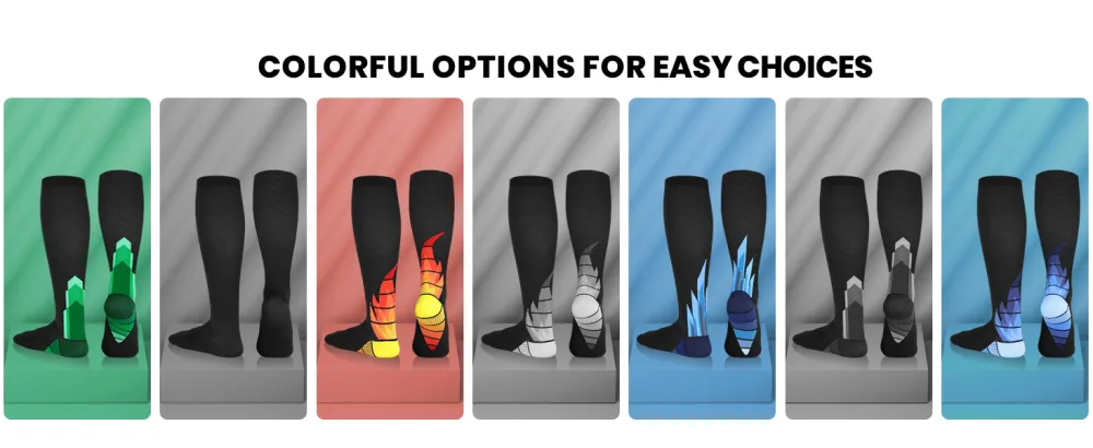 NEWZILL 2024 Medical Compression Socks for Women & Men Circulation 20-30 mmHg Best for Running Athletic Nursing Small-Medium Flame - Newzill Compression socks