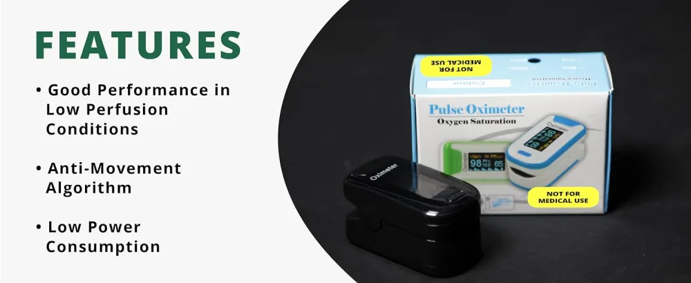 Boost Oxygen Deluxe Fingertip Pulse Oximeter Blood Oxygen Monitor | OLED Display | Measure SpO2 Effortlessly | with Plethysmograph and Perfusion Index - Features