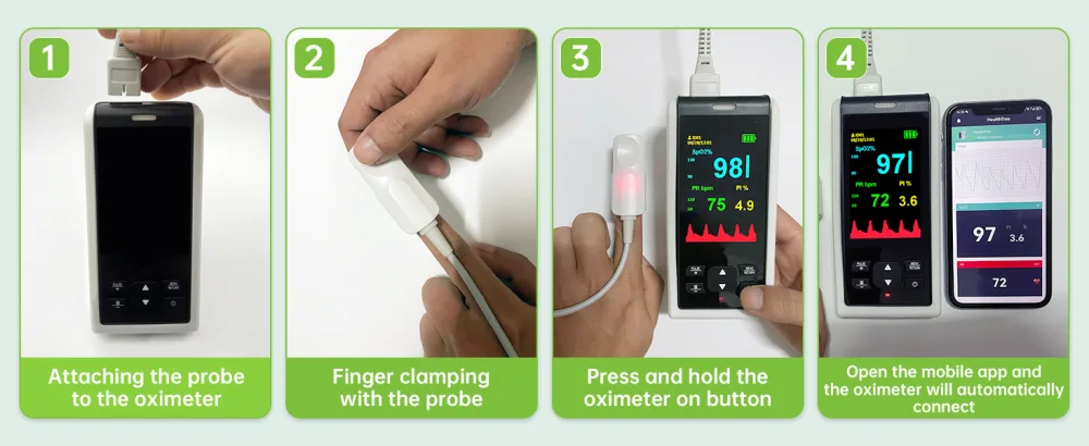 Probes for infants - Compatible with Handheld Pulse Oximeter Overnight Oxygen SpO2 Heart Rate Monitor - how to use portable oxygen machine
