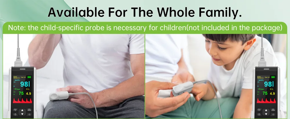 Probes for infants - Compatible with Handheld Pulse Oximeter Overnight Oxygen SpO2 Heart Rate Monitor - pulse oximeter fingertip