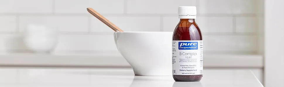 Pure Encapsulations B-Complex Liquid | B Vitamins to Support Energy, Nervous System, Memory, Cellular, and Cardiovascular Health* | 4.73 fl. oz. - B-Complex Liquid