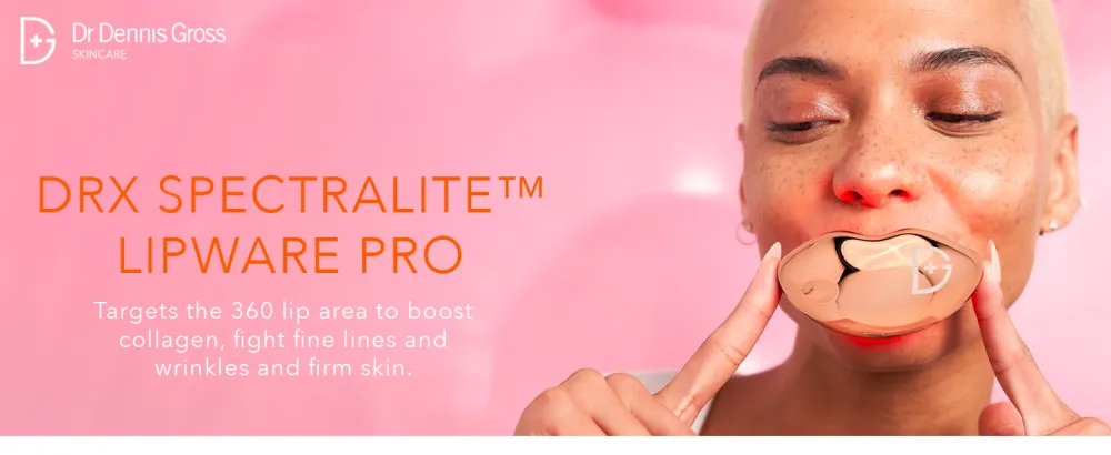 Dr Dennis Gross DRx SpectraLite LipWare Pro - Dr Dennis Gross DRx SpectraLite LipWare Pro targets the 360 lip area to boost collagen smooth lines.