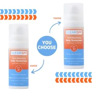 ClearSPF Daily Moisturizing Sunscreen (Tinted) - Exp 03/2025 - ClearSPF Daily Sunscreen Options