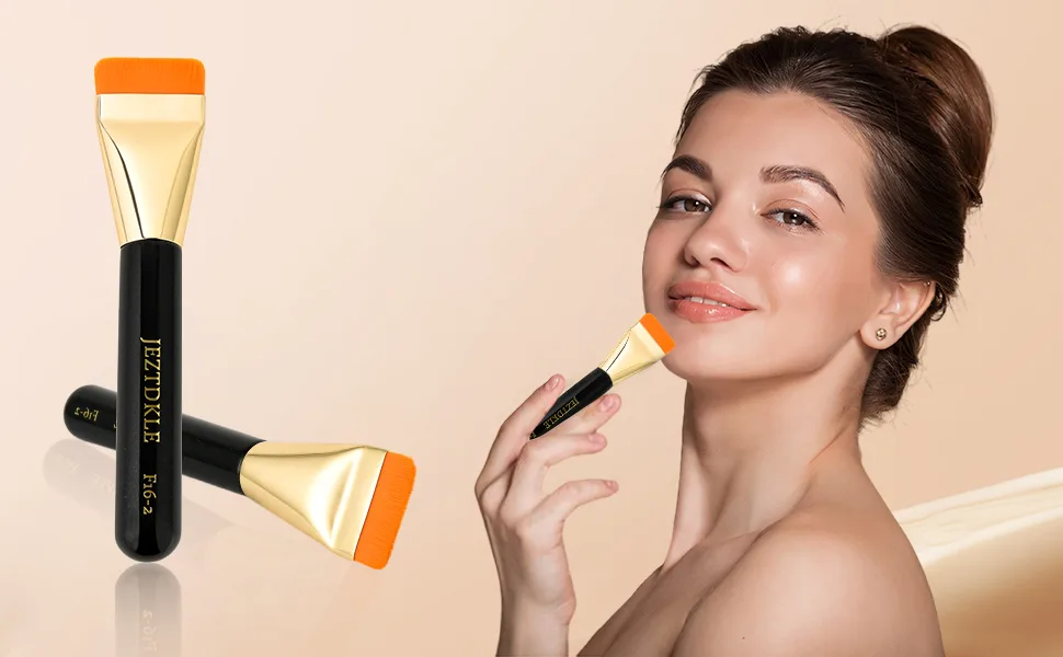 Foundation brushes extra flat foundation and concealer brush Premium Makeup Face Brush for Blending Cream Thin Foundation Brush Makeup Tool Face Foundation Flat Brush - foundation brush
