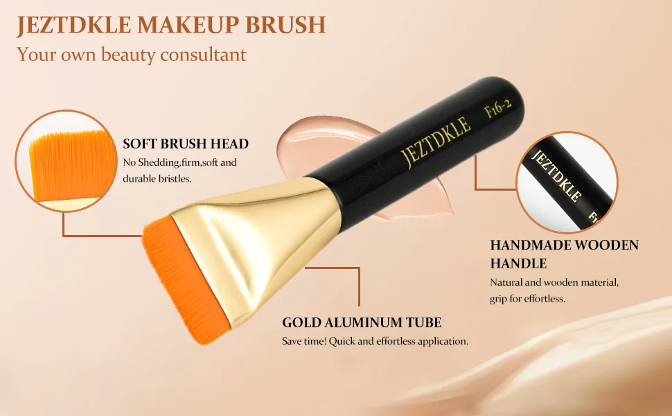 Foundation brushes extra flat foundation and concealer brush Premium Makeup Face Brush for Blending Cream Thin Foundation Brush Makeup Tool Face Foundation Flat Brush - foundation brush