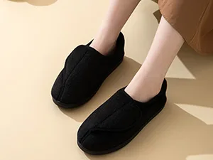 Git-up Women Soft wide Slippers Memory Foam Closed Toed Diabetic Arthritis Edema House Slippers 8 Red - womens slippers 04