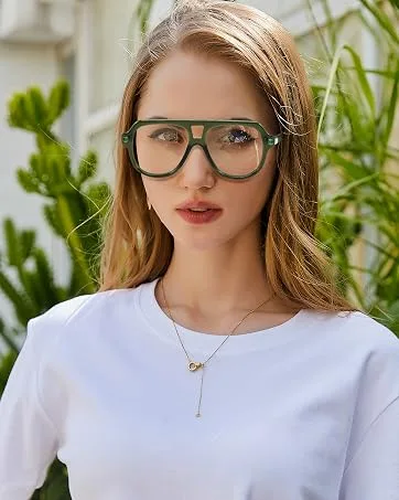 FEISEDY Aviator Frame Glasses for Women Men Blue Light Blocking Glasses Anti Glare Computer Eyeglasses B0039 Leopard 50 Millimeters - product information 11