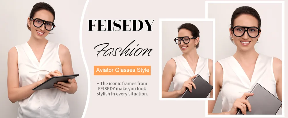 FEISEDY Aviator Frame Glasses for Women Men Blue Light Blocking Glasses Anti Glare Computer Eyeglasses B0039 Leopard 50 Millimeters - product information 2