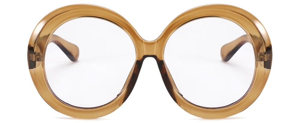 FEISEDY Oversized Blue Light Blocking Glasses Women Men Retro Big Round Frame Eyewear Clear Lens Computer Glasses B2997 001 - Black 62 Millimeters - FEISEDY