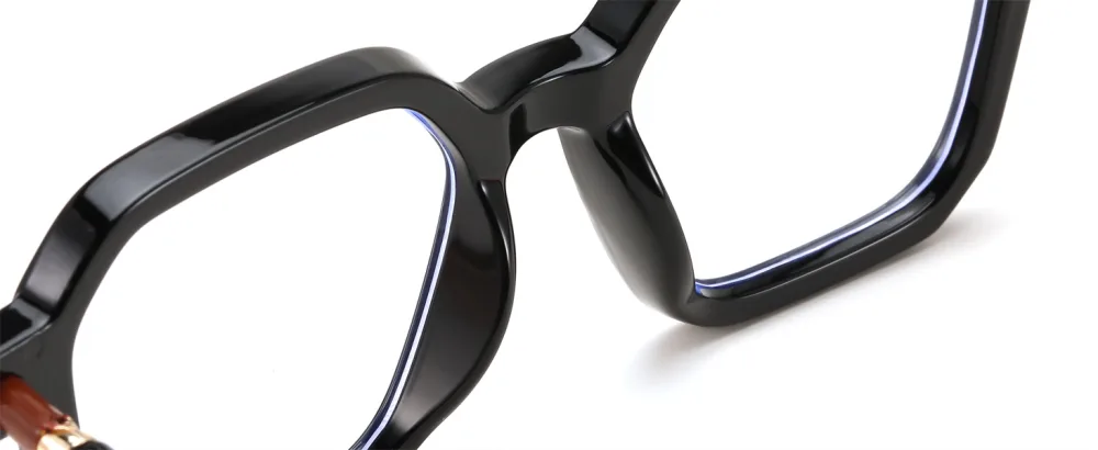FEISEDY Square Non Prescription Clear Lens Glasses Frame for Women Men Blue Light Blocking Eyeglasses B0155 Black 50 Millimeters - comfortable