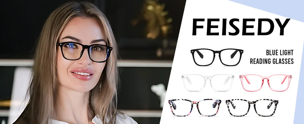 FEISEDY Vintage Reading Blue Light Blocking Glasses Women Men Reader Spring Hinge Glasses B2519 Clear 1.5 x - reading glasses women