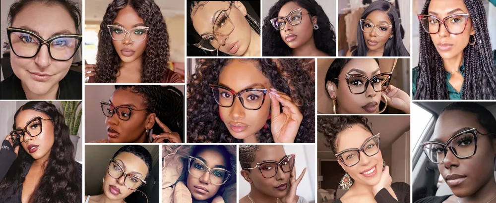 FEISEDY Women Oversized Square Blue Light Blocking Glasses Anti Eyestrain Cat Eye Fashion Eyewear B2956 Floral 55 Millimeters - product information 6