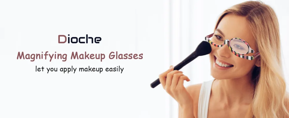 Magnifying Make up Eyeglasses Single Lens Rotating Makeup Reading Glasses for Women (+3.00) - makeup reading glasses