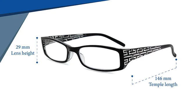 Super Strength II High Magnification Reading Glasses Laser Etched Grecian Key Design Black 7.0 x - high power reading glasses 7.00 magnifying glasses to wear readers for women magnifying glass