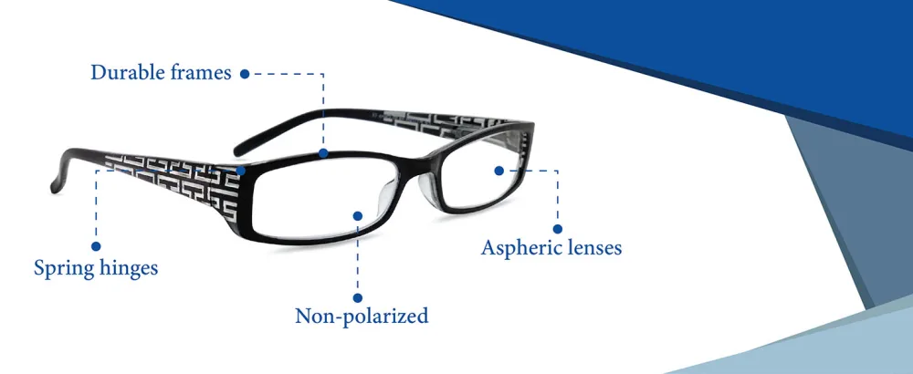 Super Strength II High Magnification Reading Glasses Laser Etched Grecian Key Design Black 7.0 x - non polarized reading glasses 10x reading glasses high magnification