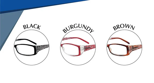 Super Strength II High Magnification Reading Glasses Laser Etched Grecian Key Design Black 7.0 x - reading glasses women 7 power reading glasses red reading glasses women