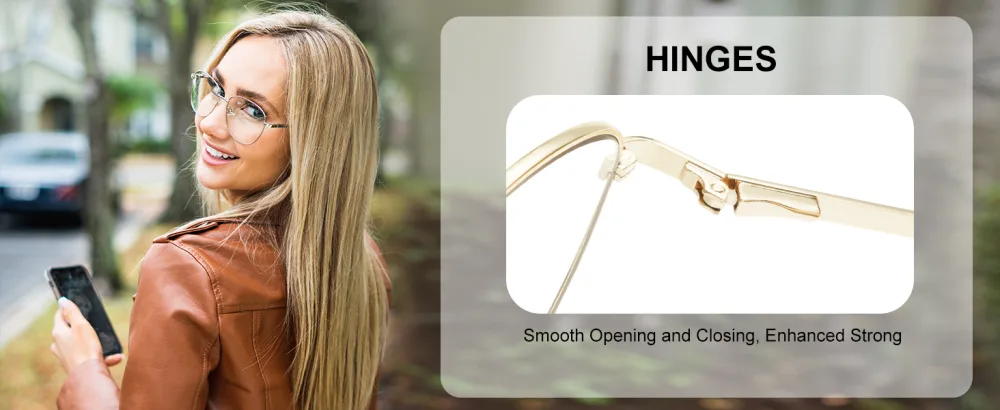 SOJOS Oversized Aviator Blue Light Blocking Glasses for Women Men Metal Frame Clear Lens Eyeglasses SJ5098 Gold - 5098