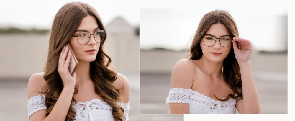 SOJOS Oversized Aviator Blue Light Blocking Glasses for Women Men Metal Frame Clear Lens Eyeglasses SJ5098 Gold - 5098